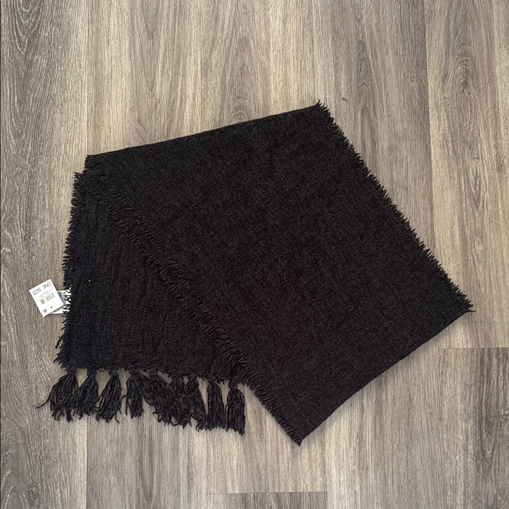 Style & Co. Black Fringe Scarf